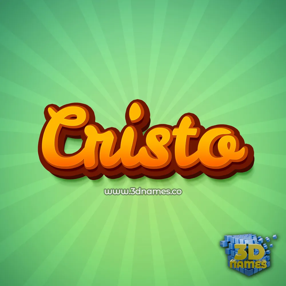 cristo in Green Rays style - 3D name wallpaper