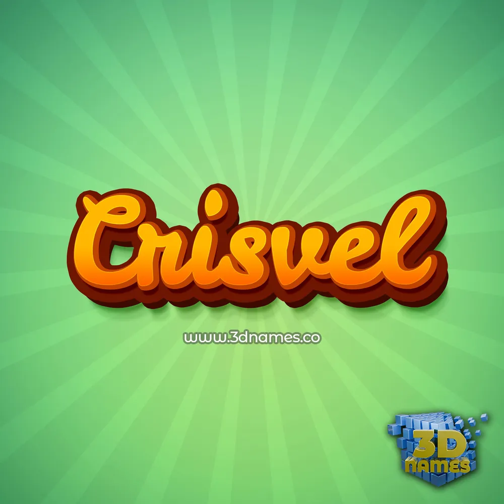 crisvel in Green Rays style - 3D name wallpaper