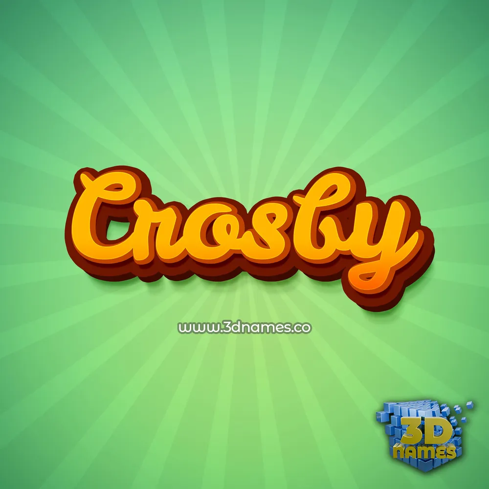 crosby in Green Rays style - 3D name wallpaper
