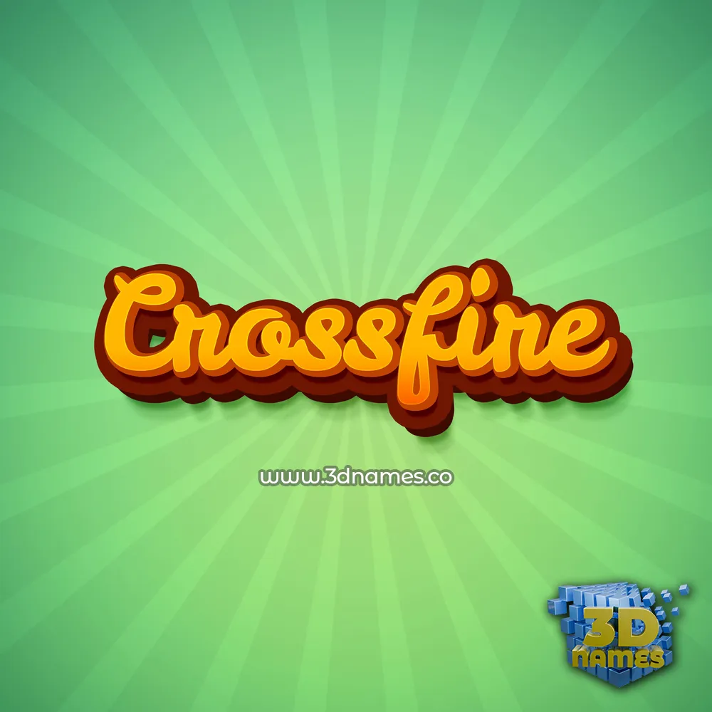 crossfire in Green Rays style - 3D name wallpaper