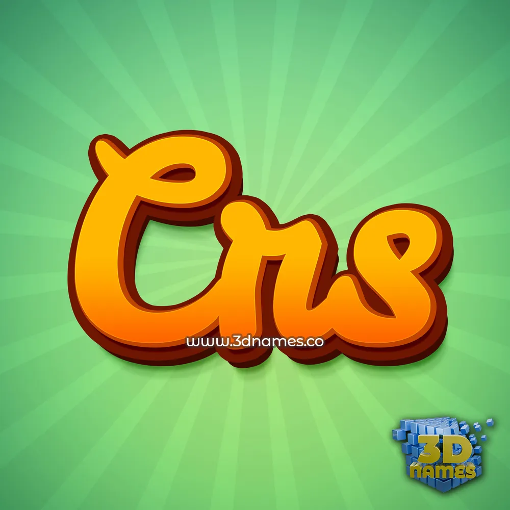 crs in Green Rays style - 3D name wallpaper