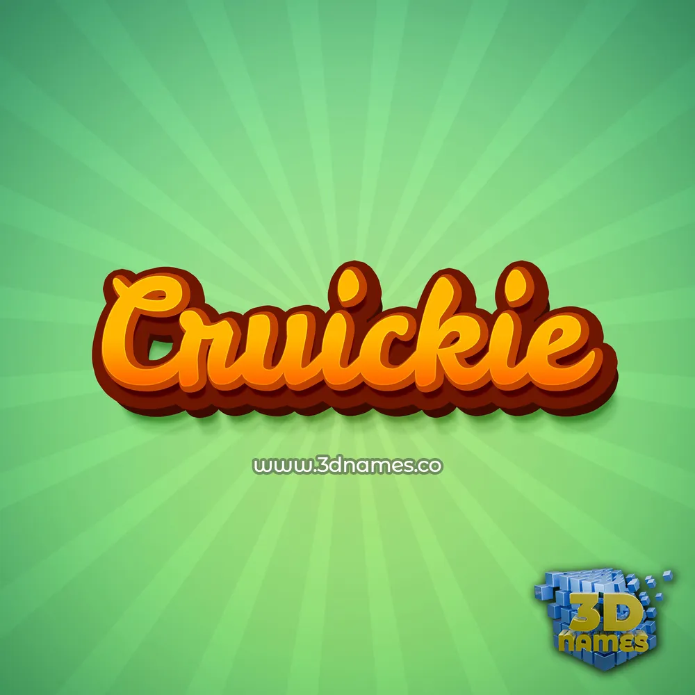 cruickie in Green Rays style - 3D name wallpaper
