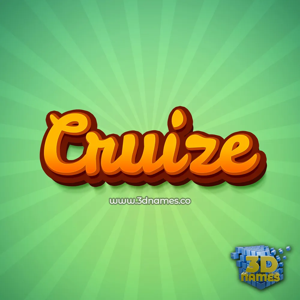 cruize in Green Rays style - 3D name wallpaper