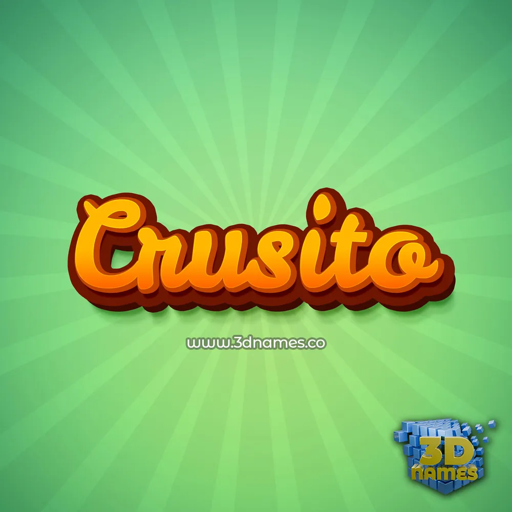 crusito in Green Rays style - 3D name wallpaper