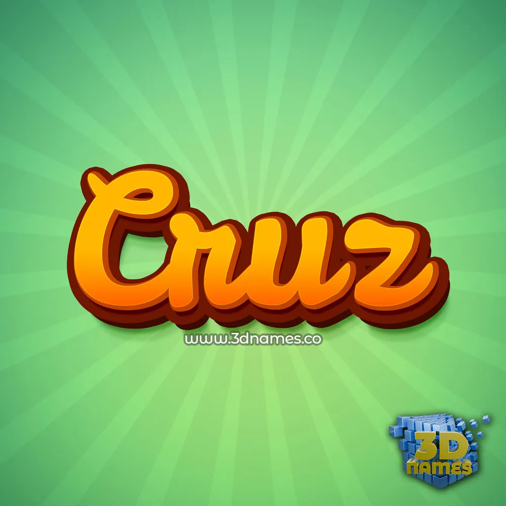 cruz in Green Rays style - 3D name wallpaper