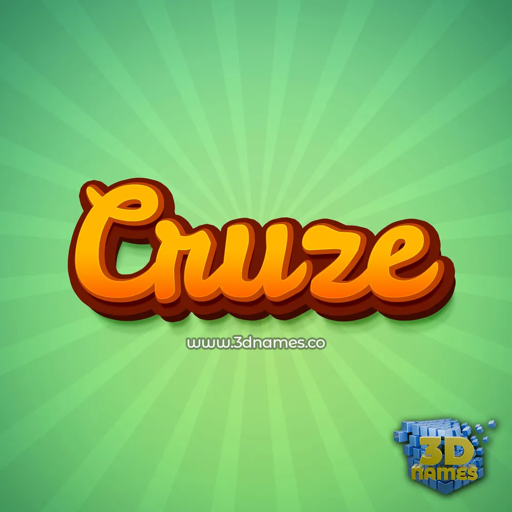 cruze in Green Rays style - 3D name wallpaper