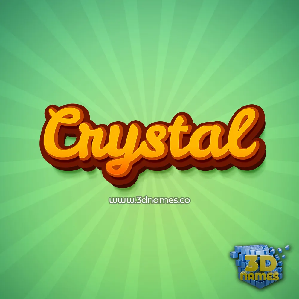 crystal in Green Rays style - 3D name wallpaper