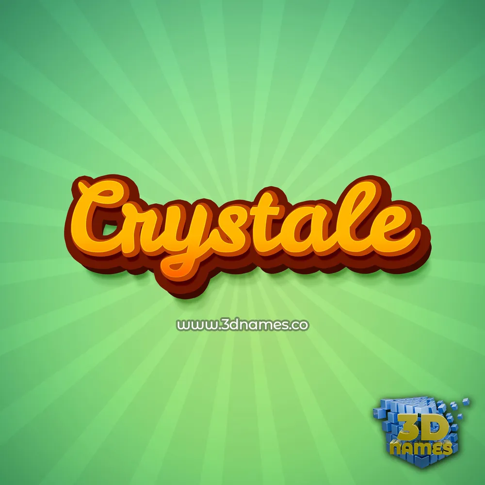 crystale in Green Rays style - 3D name wallpaper