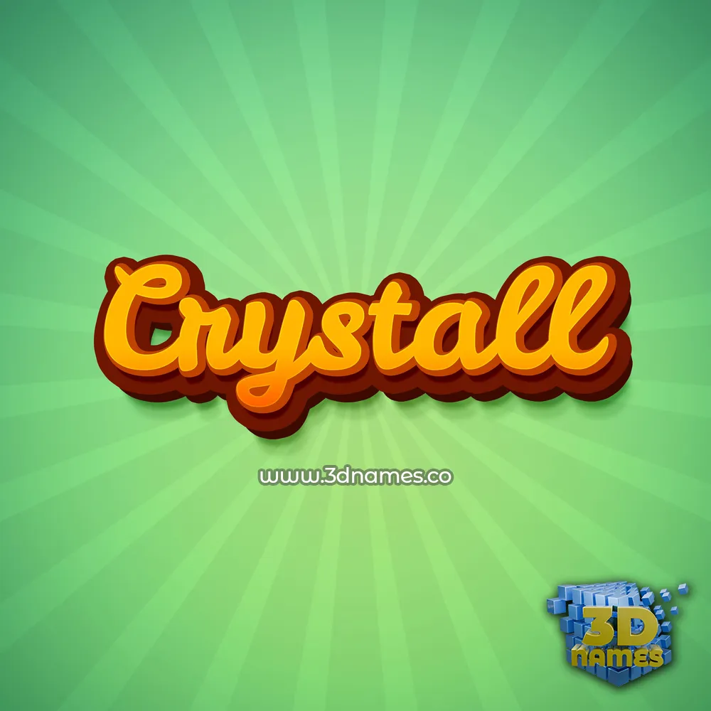 crystall in Green Rays style - 3D name wallpaper