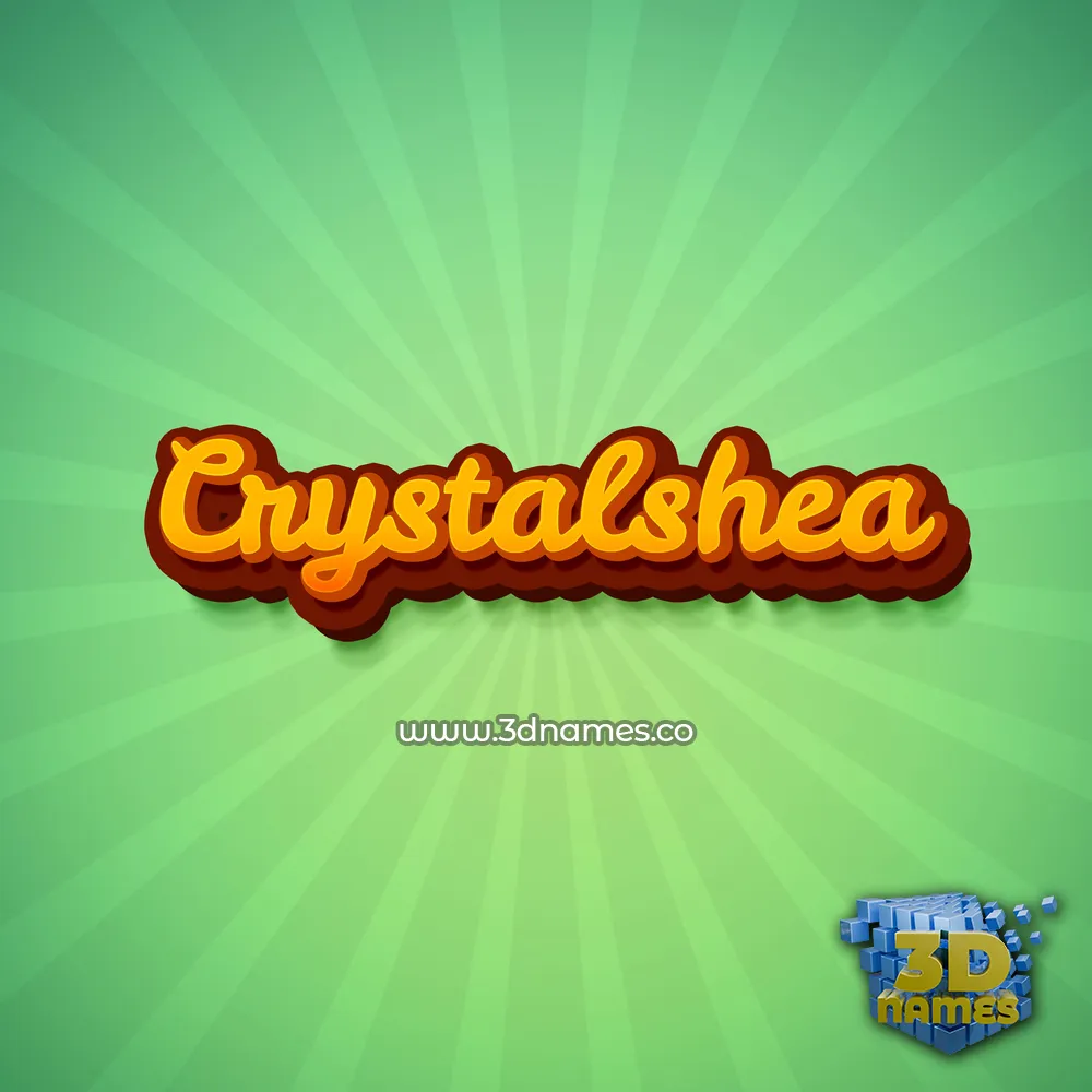 crystalshea in Green Rays style - 3D name wallpaper