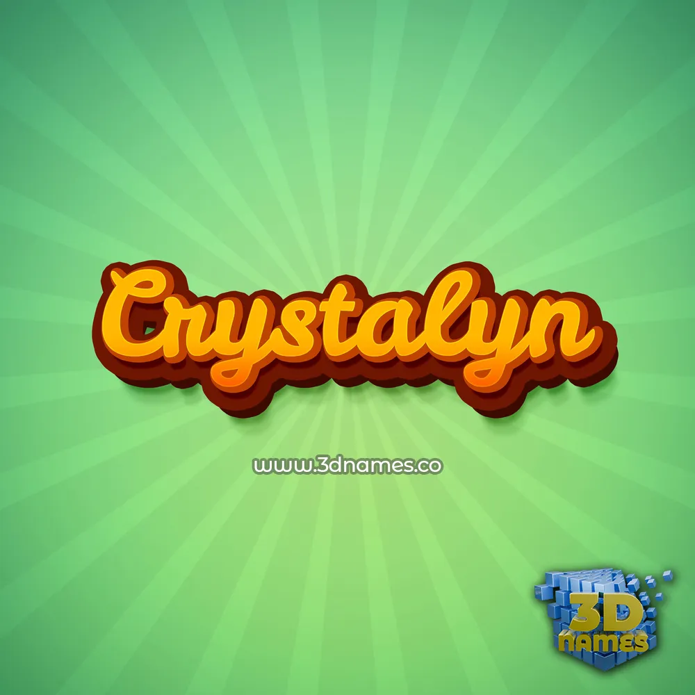 crystalyn in Green Rays style - 3D name wallpaper