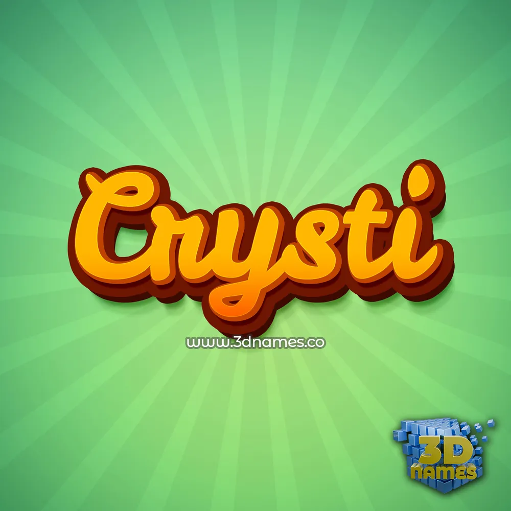 crysti in Green Rays style - 3D name wallpaper