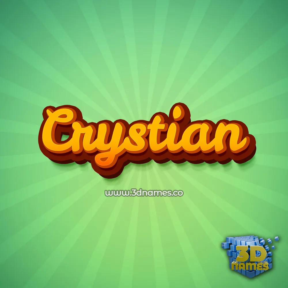 crystian in Green Rays style - 3D name wallpaper