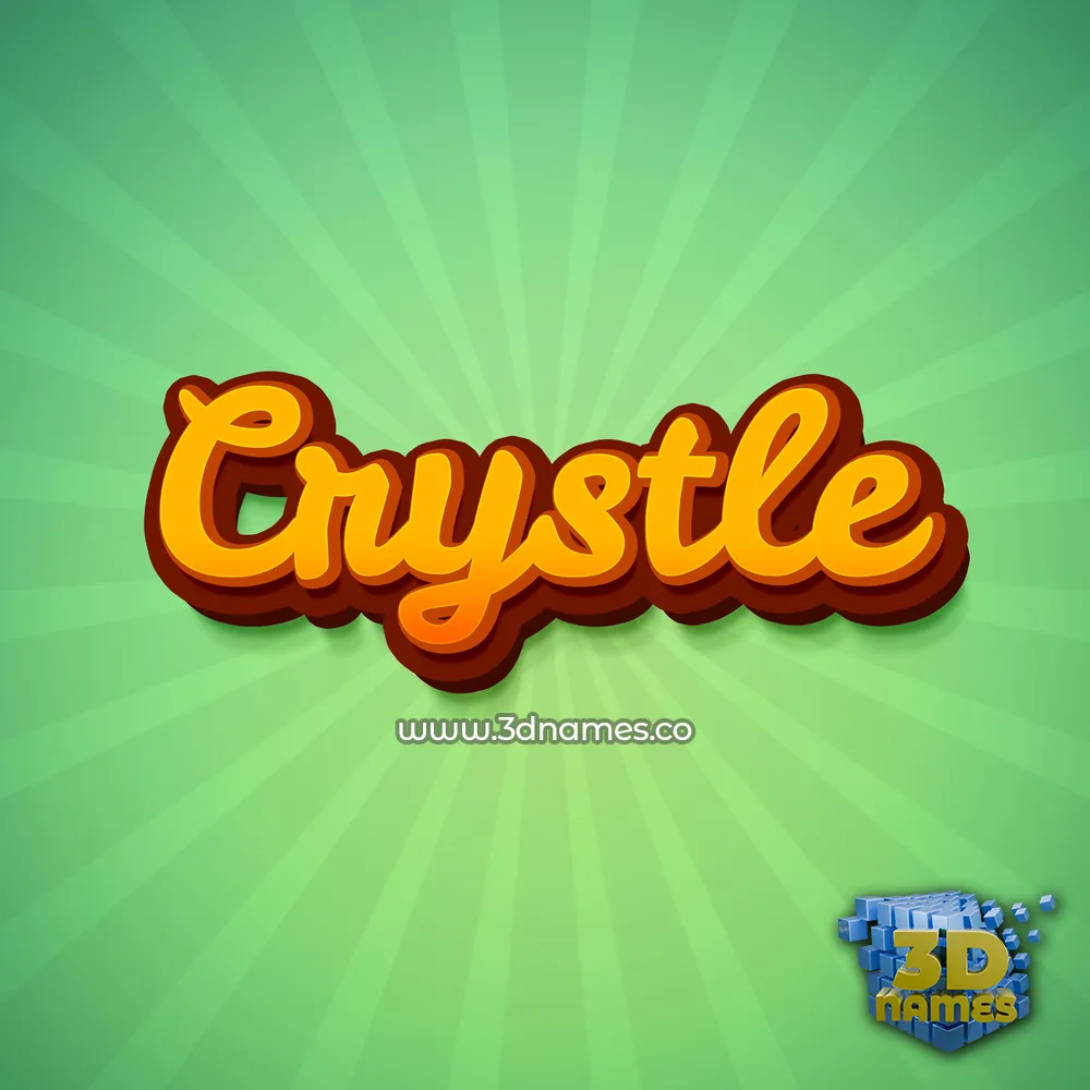 crystle in Green Rays style - 3D name wallpaper