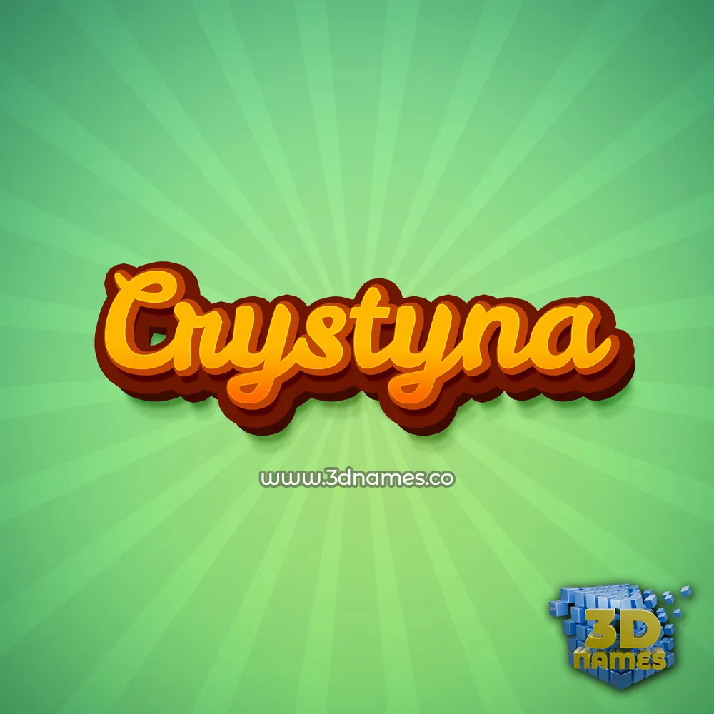 crystyna in Green Rays style - 3D name wallpaper