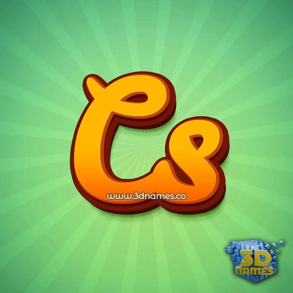 cs in Green Rays style - 3D name wallpaper