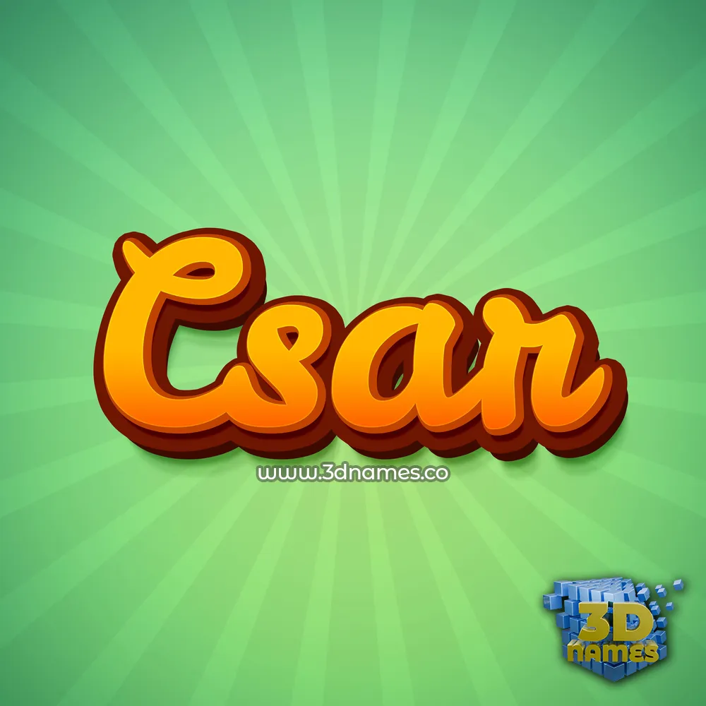 csar in Green Rays style - 3D name wallpaper