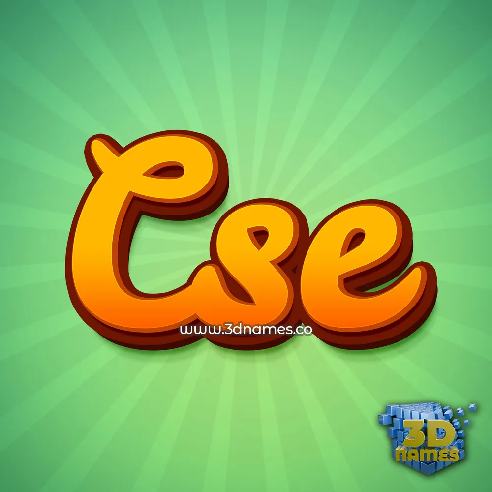 cse in Green Rays style - 3D name wallpaper