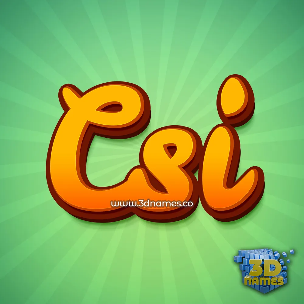csi in Green Rays style - 3D name wallpaper