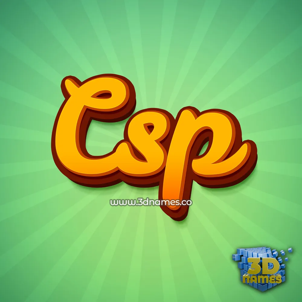 csp in Green Rays style - 3D name wallpaper