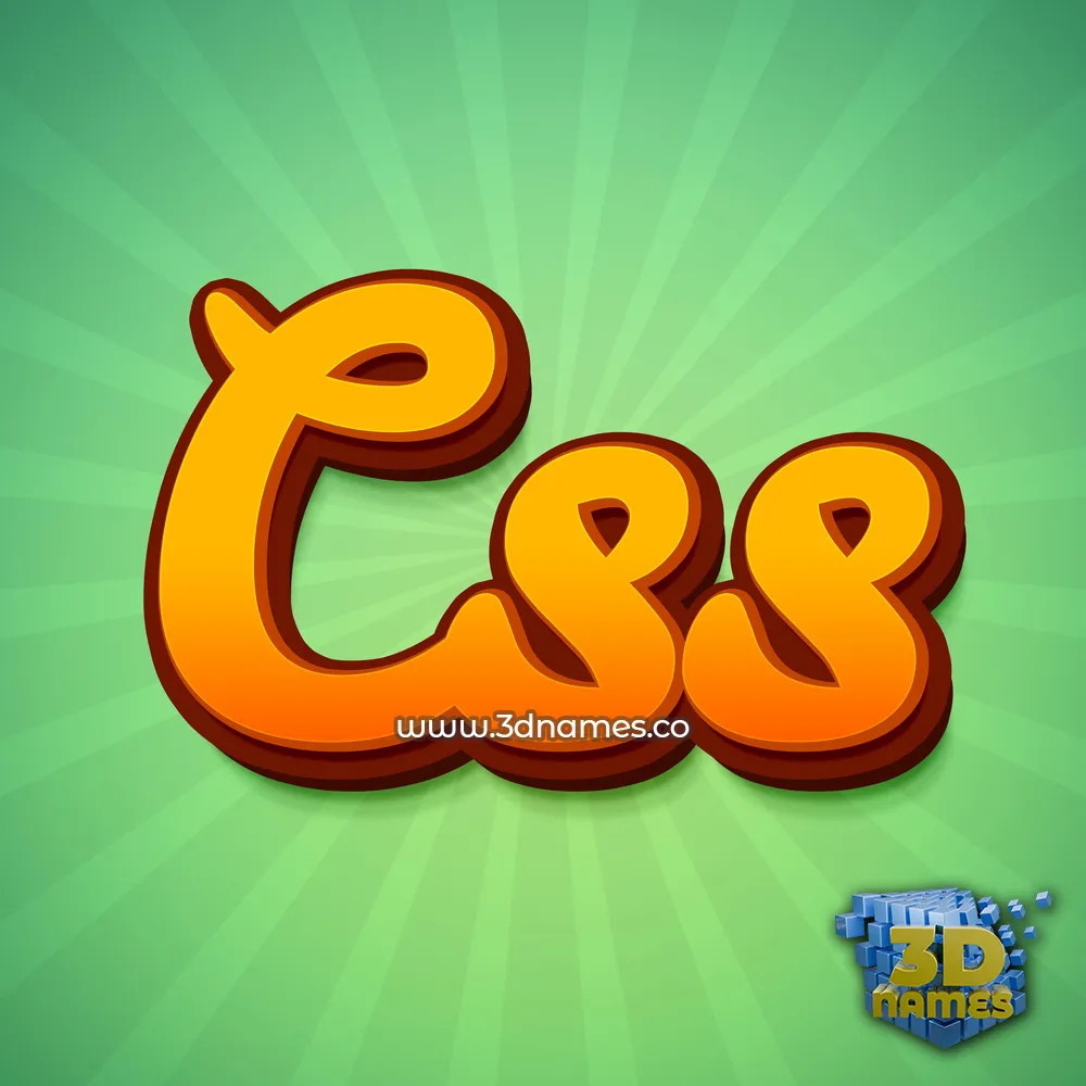 css in Green Rays style - 3D name wallpaper