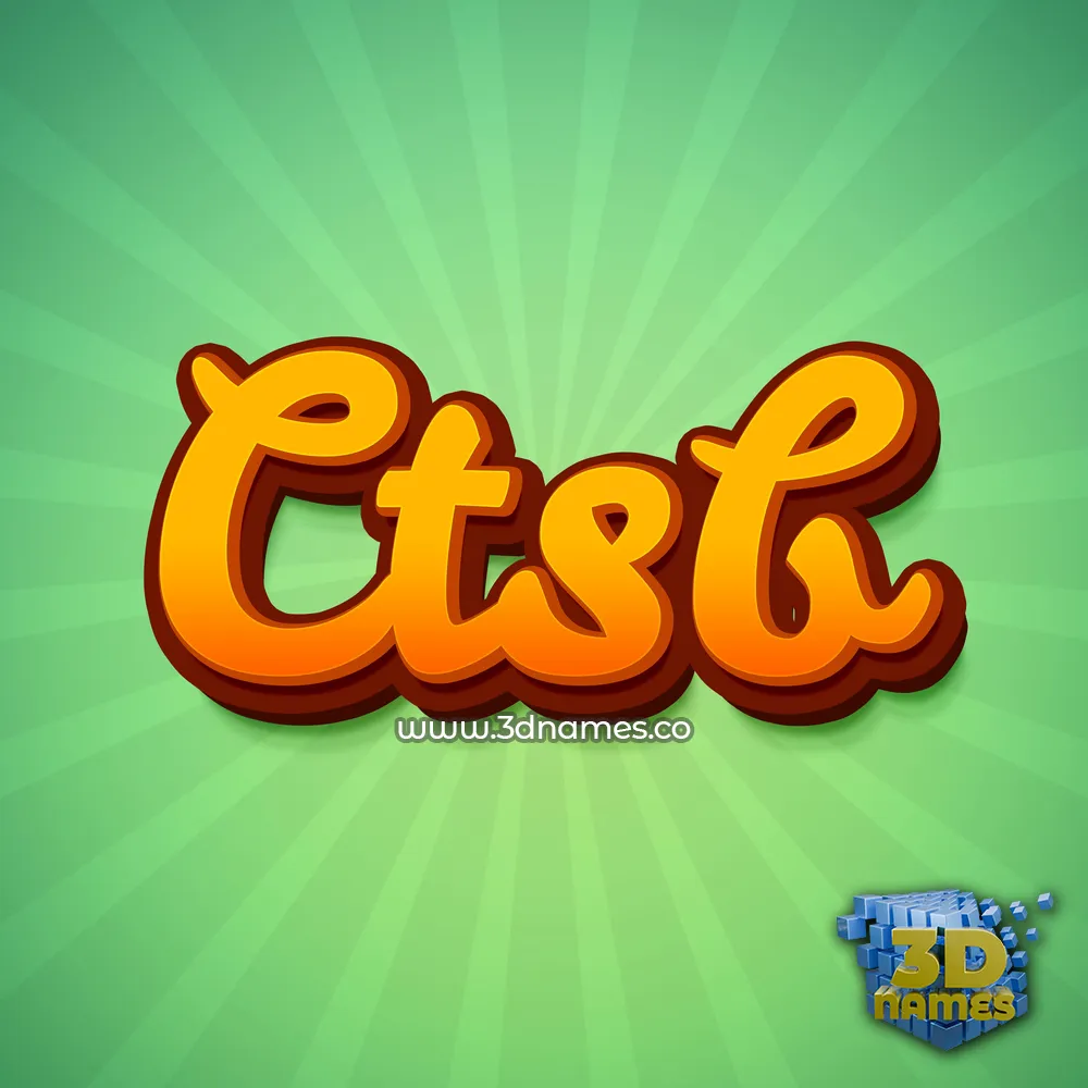 ctsb in Green Rays style - 3D name wallpaper