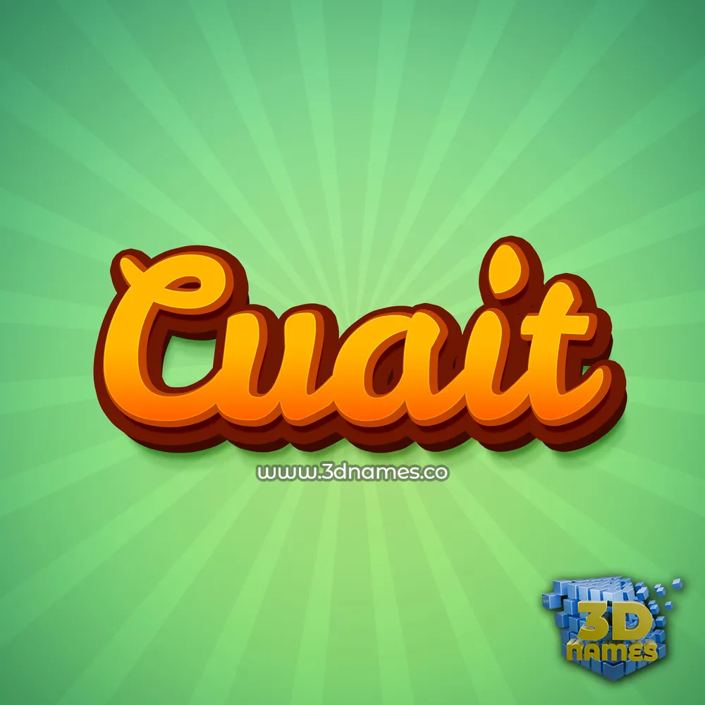 cuait in Green Rays style - 3D name wallpaper