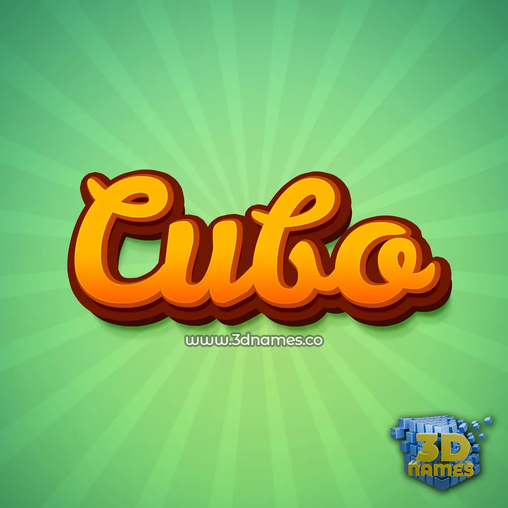 cubo in Green Rays style - 3D name wallpaper