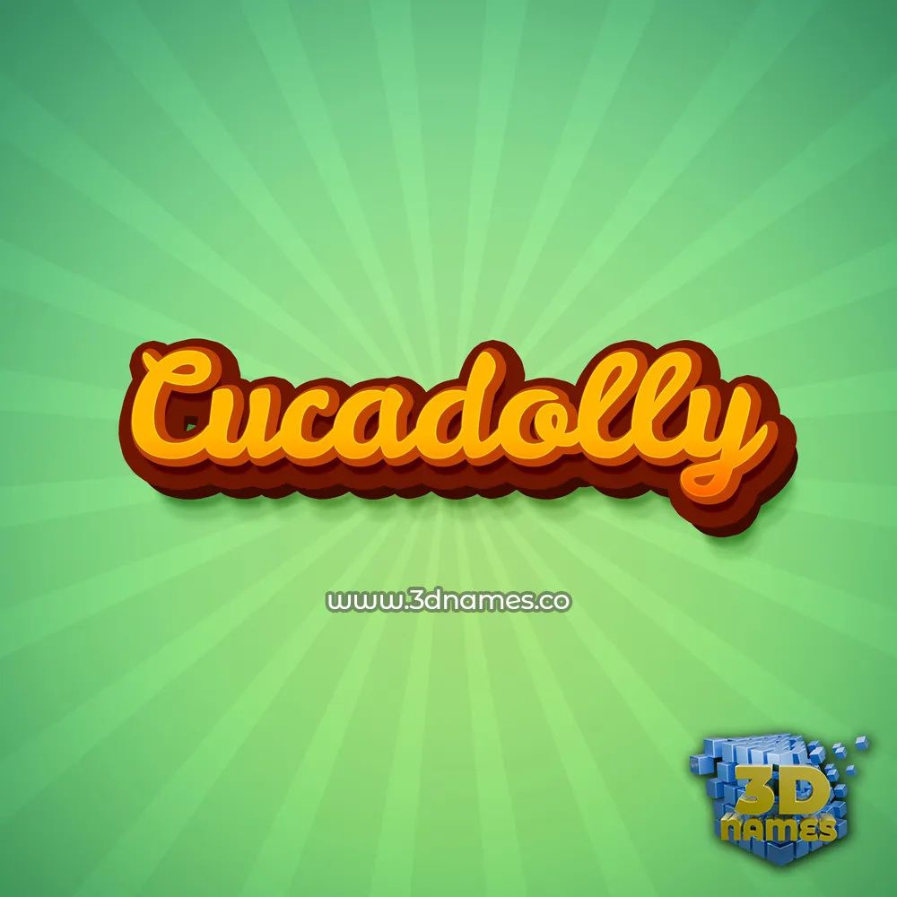 cucadolly in Green Rays style - 3D name wallpaper