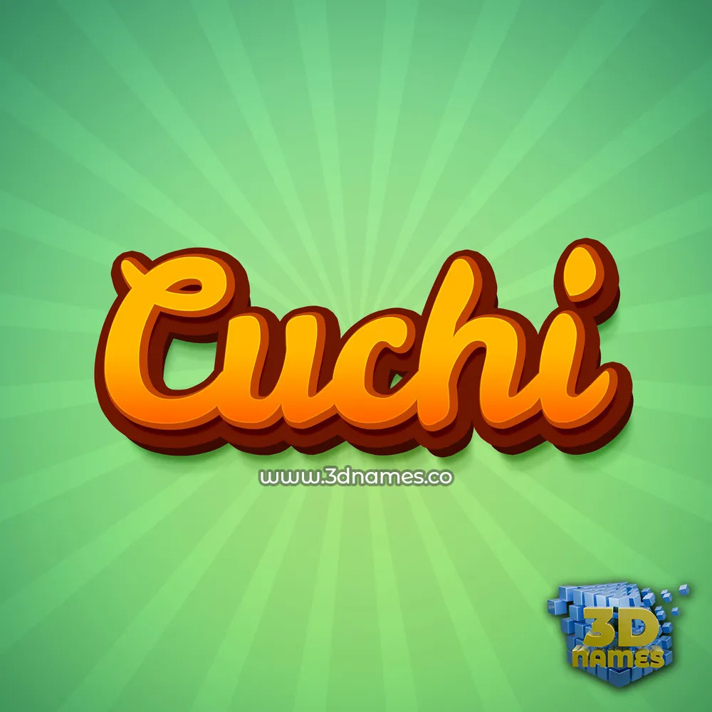 cuchi in Green Rays style - 3D name wallpaper
