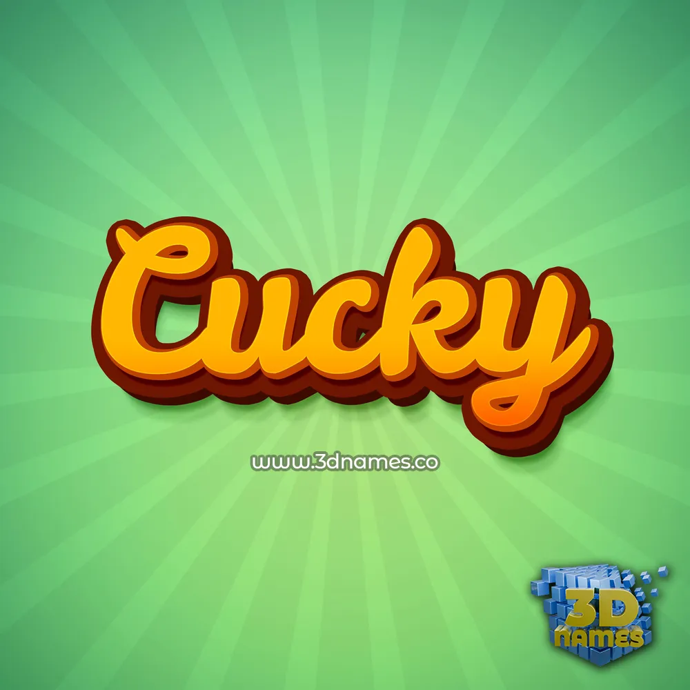 cucky in Green Rays style - 3D name wallpaper