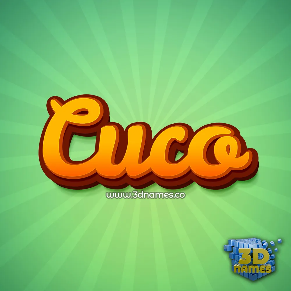 cuco in Green Rays style - 3D name wallpaper