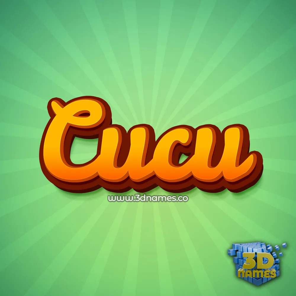 cucu in Green Rays style - 3D name wallpaper