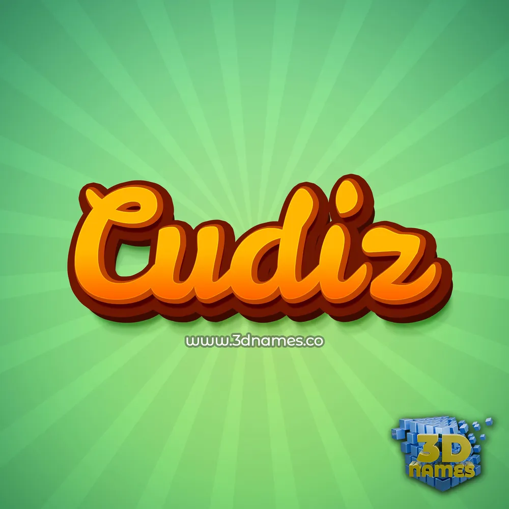 cudiz in Green Rays style - 3D name wallpaper