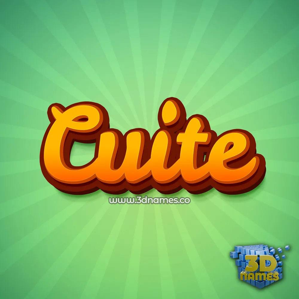 cuite in Green Rays style - 3D name wallpaper