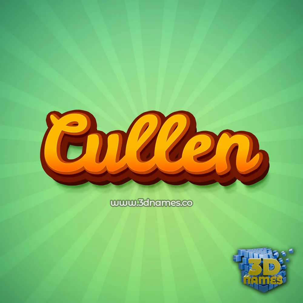 cullen in Green Rays style - 3D name wallpaper