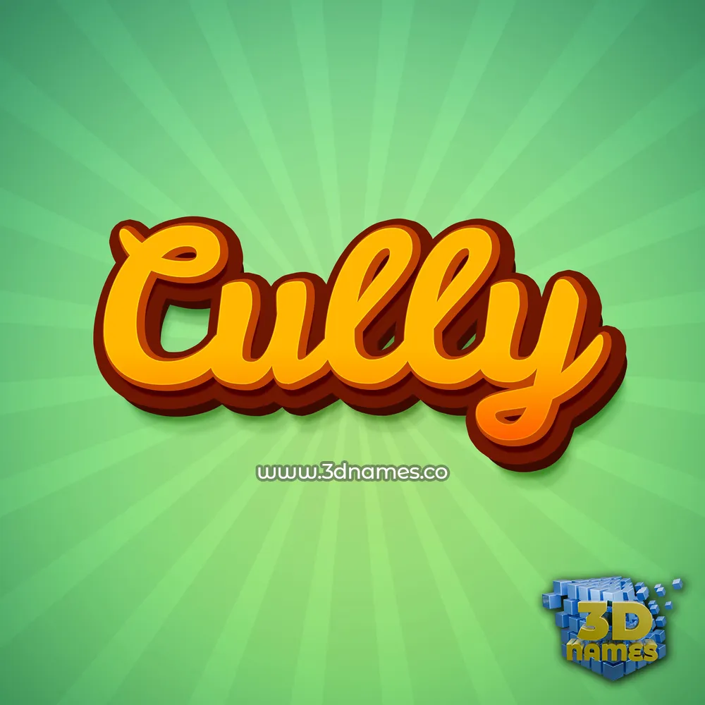 cully in Green Rays style - 3D name wallpaper