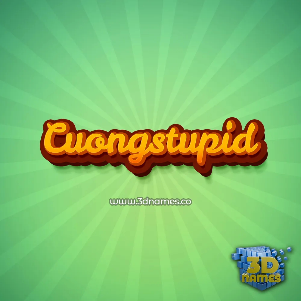 cuongstupid in Green Rays style - 3D name wallpaper