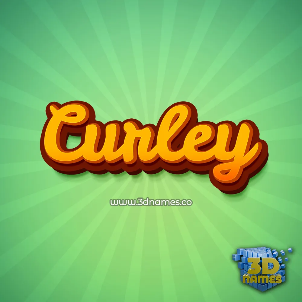 curley in Green Rays style - 3D name wallpaper