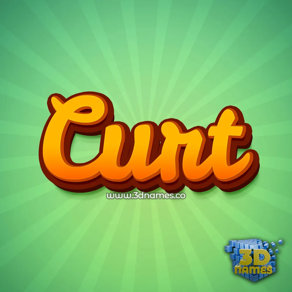 curt in Green Rays style - 3D name wallpaper