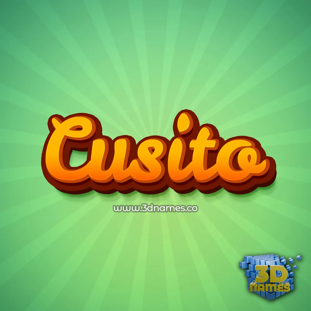 cusito in Green Rays style - 3D name wallpaper