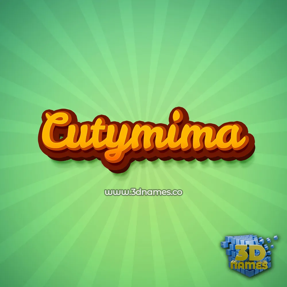 cutymima in Green Rays style - 3D name wallpaper