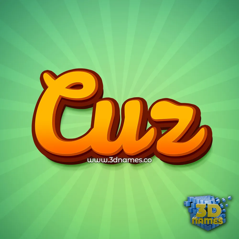 cuz in Green Rays style - 3D name wallpaper