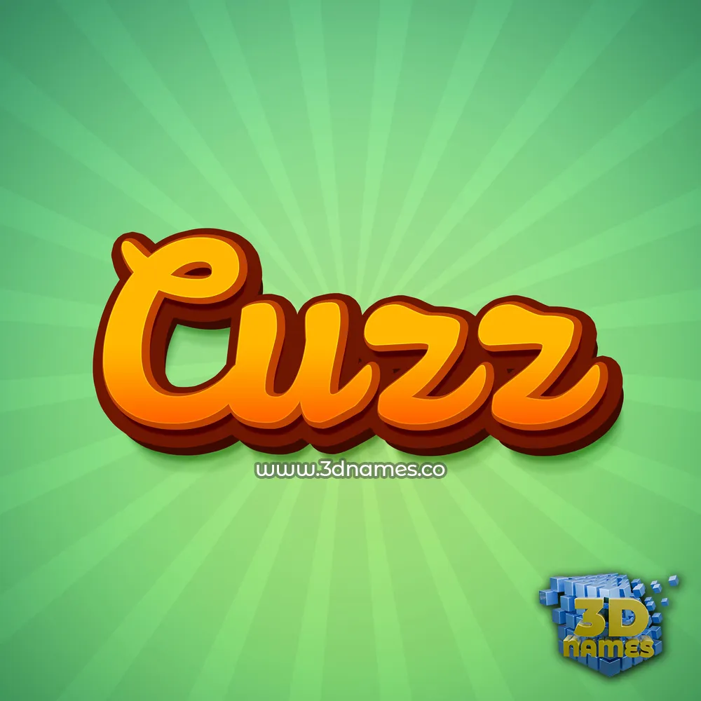 cuzz in Green Rays style - 3D name wallpaper