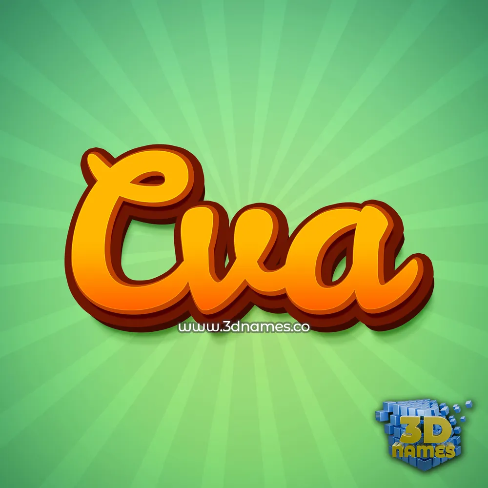 cva in Green Rays style - 3D name wallpaper