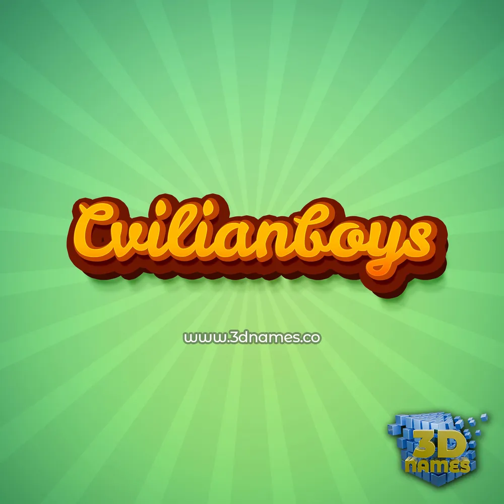 cvilianboys in Green Rays style - 3D name wallpaper