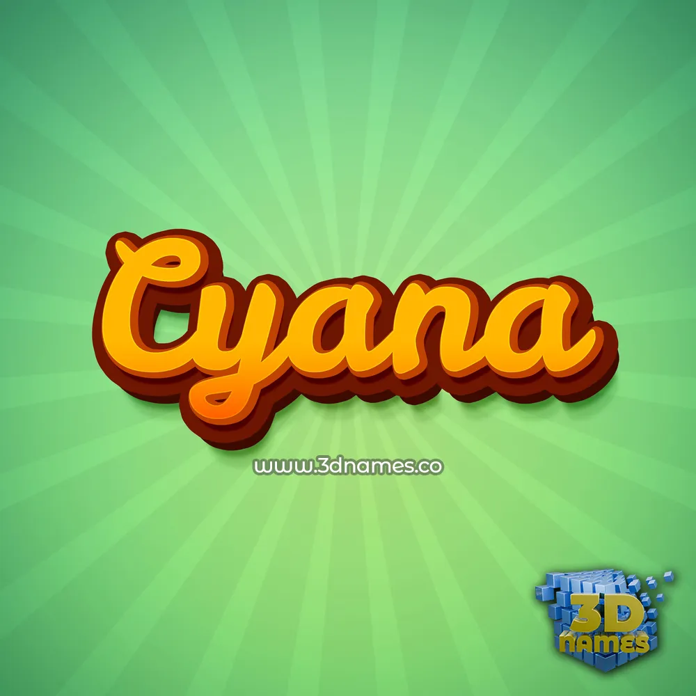 cyana in Green Rays style - 3D name wallpaper