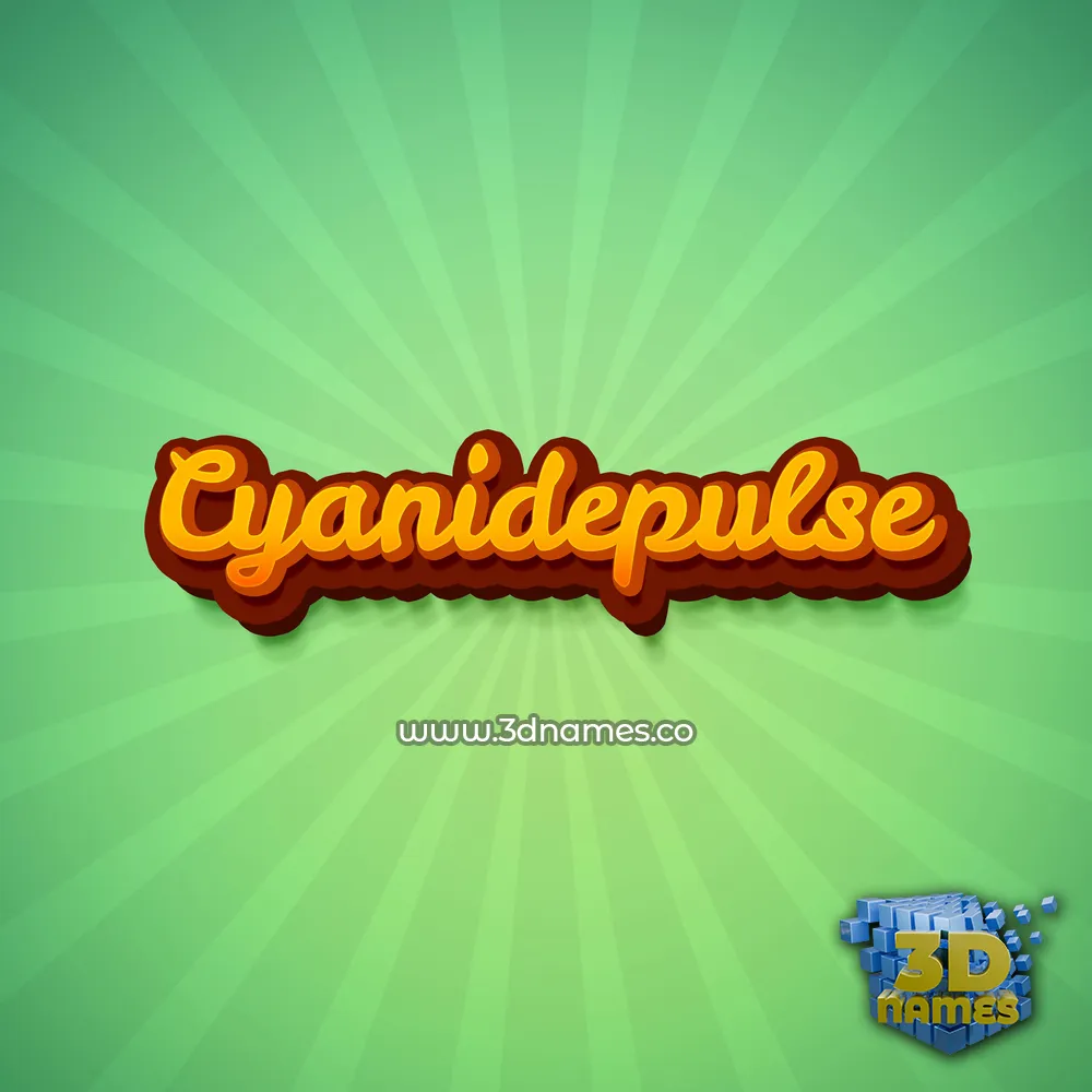 cyanidepulse in Green Rays style - 3D name wallpaper