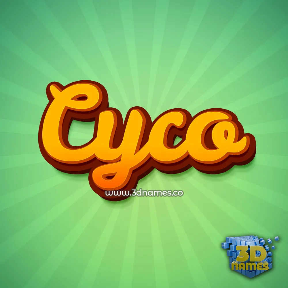 cyco in Green Rays style - 3D name wallpaper