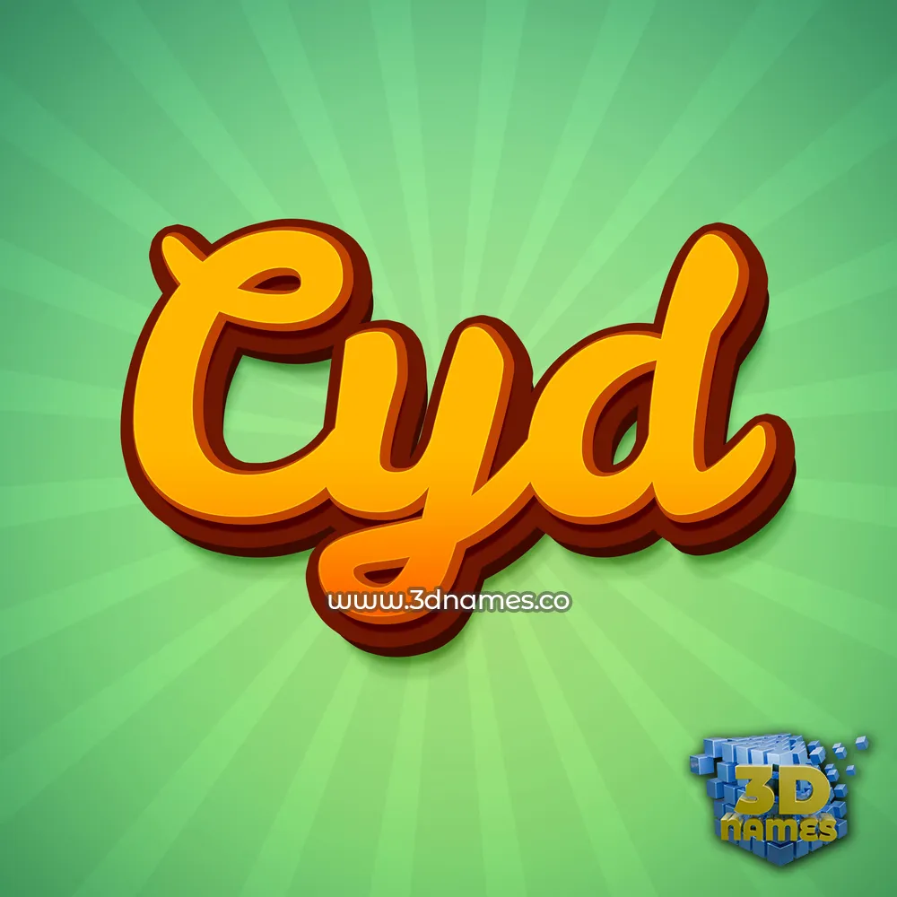 cyd in Green Rays style - 3D name wallpaper